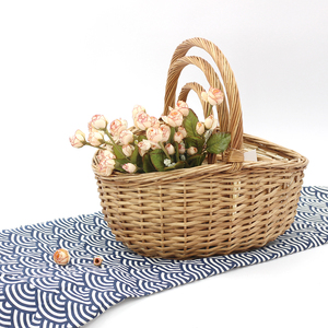 Il <span class=keywords><strong>vimini</strong></span> fatto a mano dell'alimento del tessuto della cucina all'ingrosso decora il cestino per i fiori - Product Image 4