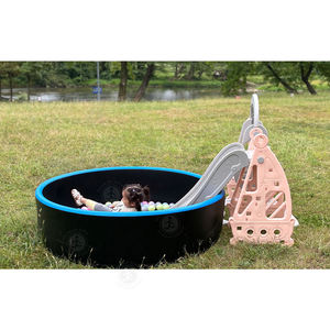 Tobogán interior de piscina inflable plegable de plástico resistente con juego de columpio para niños - Product Image 1