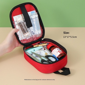 Sac à bandoulière léger et durable en tissu Oxford rouge à poignée droite, multi-usages, pour trousse de secours, camping et randonnée en extérieur - Product Image 1