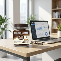 Café Énergisant Marque Blanche Maca Taurine Vente en Gros OEM ODM Boisson Fonctionnelle Emballage Personnalisé Poudre Instantanée à Base de Plantes Marque