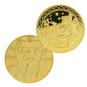 Moneta Commemorativa in Metallo Personalizzata da 40mm per <span class=keywords><strong>la</strong></span> Fata <span class=keywords><strong>dei</strong></span> Denti, Regalo per Bambini, Premio per Denti Caduti, per Halloween e Capodanno - Product Image 1