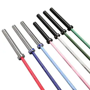 Wholesale Silver Black Professional barbell bar powerlifting colored red barbell bar for sale