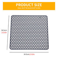Tapis de lavabo en silicone pliable en nid d'abeille, égouttoir arrière, antidérapant, écologique, isolant, protecteur de cuisine, coussin de trempage