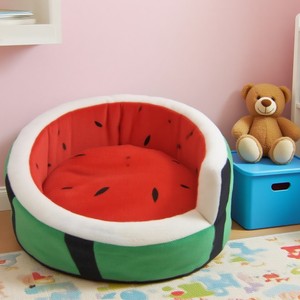 Custom Pet Watermelon <b>Bed</b> Round Fruit Pattern <b>Dog</b> Cat <b>Bed</b> Polyester Fiber Fill Hand Washable <b>Small</b> Pet <b>Bed</b> - Product Image 2