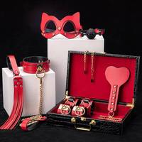Ensemble complet BDSM - Accessoires érotiques imperméables de taille réglable Collier Menottes Plus pour couples adultes Hommes/Femmes gays
