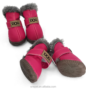 Chaussures d'hiver chaudes pour chiens Bottes de <span class=keywords><strong>neige</strong></span> imperméables Chaussures d'extérieur antidérapantes pour chiens - Product Image 4