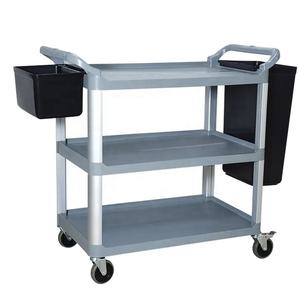 عربة طعام وشراب تجارية للفنادق والمطاعم من البلاستيك عالي الجودة بطبقتين أو ثلاث طبقات، معتمدة من LFGB، بسعة 50 كجم - Product Image 4