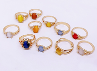 Bagues de femme à œil de chat coloré, stylées avec pierres incrustées, idéales pour le quotidien et les soirées festives