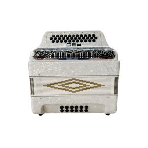 Seasound 34ปุ่ม12เบส3ลงทะเบียน JB3412C acrodeon หีบเพลงไดอะโทรนิกส์สีขาวสีดำเงิน - Product Image 1