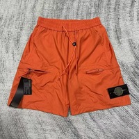 Shorts de sport décontractés pour hommes, à cordon de serrage, couleur unie, trois-quarts, coupe droite et décontractée, texture STONE, pour l'approvisionnement transfrontalier