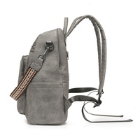 Sac à dos pour ordinateur portable grande capacité pour femmes, vente en gros transfrontalière, design color-block à fermeture éclair, antivol et résistant aux chocs