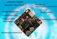 LIXINC XY-ABT DIY para Módulo Receptor de Audio 5.0, Placa Decodificadora MP3, Placa Amplificadora de Audio para Altavoces de Coche, Procesamiento de Audio/Video