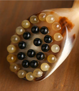 Masajeador corporal con forma de loto para espalda y piernas, masajeador de acupuntura con forma de cuerno, tendón gua sha - Product Image 3