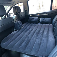 Lit gonflable pour voiture, matelas gonflable pour l'extérieur, oreiller de voyage, PVC floqué, airbed, fournitures de voiture de Camping, tapis de couchage