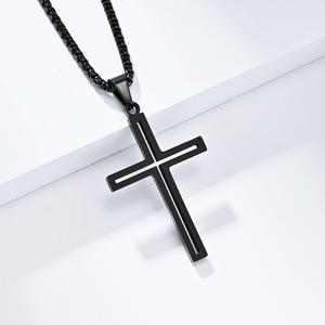 <b>Cross</b> Necklace Stainless Steel Hollow <b>Cross</b> Unisex Fashion Pendant Everyday Wear Accessory - Product Image 4
