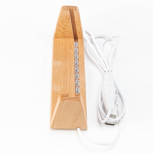 طاولة خشب الزان الإبداعية طاولة خشبية 7 بوصة سجل إطار صور الزفاف بالجملة الخشب على شكل حرف U إطار الصورة - Product Image 4