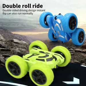 JJRC-Q176 Mini RC Stunt Cars Remote Control Car With Lights Double-Sided Driving 360-degree Tumbles Rotating Car Toy Gifts