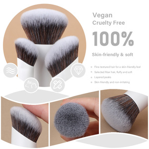 <span class=keywords><strong>Pinceau</strong></span> <span class=keywords><strong>de</strong></span> <span class=keywords><strong>fond</strong></span> <span class=keywords><strong>de</strong></span> <span class=keywords><strong>teint</strong></span> avec manche en bois peint en blanc Cheveux synthétiques végétaliens Marque privée <span class=keywords><strong>Pinceau</strong></span> <span class=keywords><strong>de</strong></span> maquillage <span class=keywords><strong>professionnel</strong></span> <span class=keywords><strong>de</strong></span> luxe <span class=keywords><strong>de</strong></span> haute qualité - Product Image 2