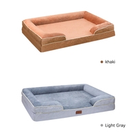 Coussin orthopédique en mousse à mémoire de forme pour animaux de compagnie, taille XL, en velours, avec housse amovible et lavable, pour grands chiens et chats, idéal pour salon ou cage.