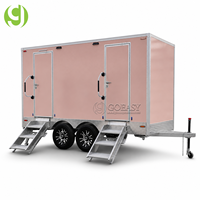 Toilettes portables hygiéniques multi-unités Goeasy, résistantes aux intempéries, pour événements extérieurs et mariages