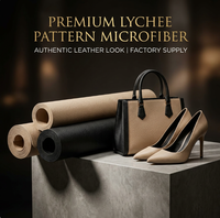 Cuir microfibre durable à texture litchi, similicuir PU pour chaussures, mocassins, sacs à main, porte-documents – Haute résistance à la déchirure, texture douce