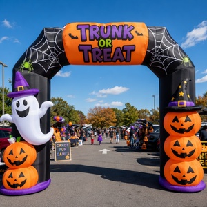 Arco Inflable de Halloween con Decoración de Fantasma y Calabaza, Ventilador Incorporado, Luces LED, para Jardín Exterior - Product Image 1