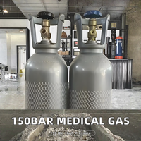 Cilindro de CO2 de Acero 37Mn de 15L con Certificación ISO9809 TPED CE, Recipiente a Presión Fácil de Operar, Botella de Gas para Protección en Soldadura