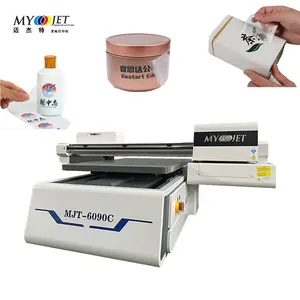 Mesin Printer UV 6090 tempat tidur datar UV Led mesin cetak murah kecil A1 pernis Digital Flatbed Printer UV