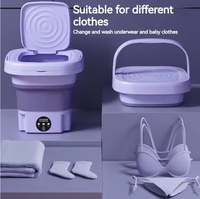 Mini-laveuse électrique portable pliable pour le repassage et le lavage pratique des sous-vêtements, chaussettes, vêtements de bébé et serviettes