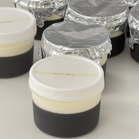 Contenants à glace en PP dépoli avec couvercle à vis 100ml 500ml, gobelets à dessert en plastique de qualité alimentaire, pots à yaourt et pouding, ensembles personnalisés, vente en gros