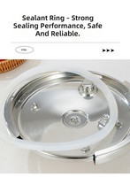 Casserole de haute qualité pour cuisinière à gaz et à induction, en acier inoxydable 304, ustensiles de cuisine, anti-explosion, autocuiseur de 12 L