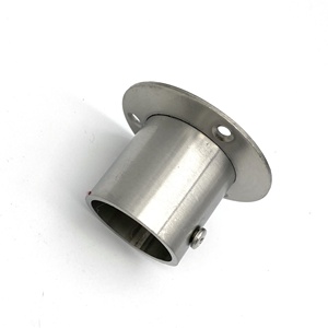 Supporti a parete in acciaio inossidabile per raccordi tubolari con flangia singola a piede alto - Product Image 4