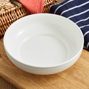 White <b>9</b>/10/12 <b>Inch</b> <b>Porcelain</b> Ceramic Deep Salad <b>Plate</b> Disposable Restaurant Catering Dinner Camping Charger Sets Modern Alfa - Product Image 2