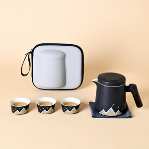 Portable Ceramic <b>Teapot</b> <b>Set</b> 2.0L Lightweight Travel Tea <b>Set</b> With Lid And Filter For Outdoor Use - Product Image 2