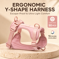 Harnais ergonomique anti-traction pour chien, sans étranglement, en forme de Y, en maille respirante douce, personnalisable, direct usine OEM