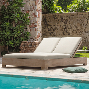 سرير مزدوج من خشب المسبح قابل للتعديل بمسند ظهر - Product Image 3