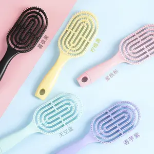 Poignée anti-dérapante Paddle Coussin Peignes Humide Et Sec Vent Démêlant Femmes Massage Brosse À Cheveux Styling Peigne Brosse À Cheveux