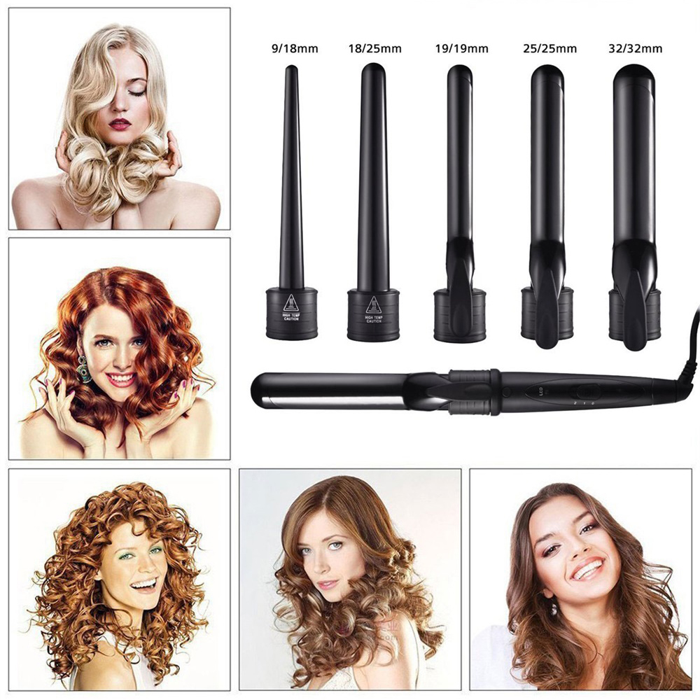 ULELAY 5-in-1 Curling Iron Set - Professional Hair Curlers