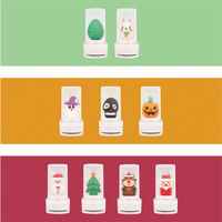 Cadeaux de récompense pour enfants, tampons en caoutchouc souple à l'effigie de personnages de dessins animés mignons, tampons décoratifs amusants pour Halloween, petits tampons personnalisés en gros Xinli
