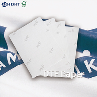 Feuilles de papier film à base de papier DTF en A3 et A4 Imprimante de vêtements d'impression DTF par transfert de chaleur Échantillon gratuit
