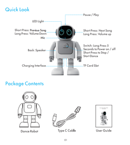 Robot musical AI, robot dansant, haut-parleur pour fête en plein air ou en intérieur, Chatgpt <span class=keywords><strong>Gemini</strong></span> - Product Image 6