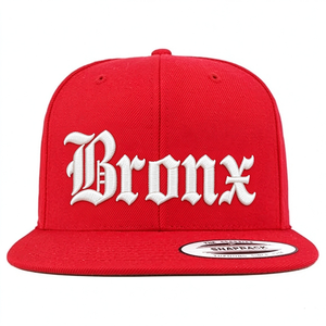 Cappellino Snapback Personalizzato di Alta Qualità a 6 Pannelli con Visiera Piatta e Ricamo 3D, Design Stile Sportivo <span class=keywords><strong>Bronx</strong></span> City - Product Image 1