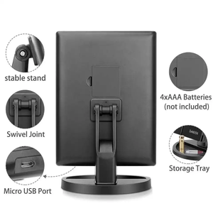 Vergrößerungs-Dreifach-Schmink spiegel Smart Touch Control Beleuchteter Stehpult LED-Lichts piegel Kosmetik spiegel - Product Image 5