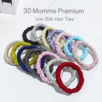 Shily&OS Custom 30 Momme Mulberry Silk Scrunchies Ikat Rambut Sutra Murni Besar Gaya Korea Elegan Elastis Penjepit Kuncir Kuda Grosir