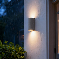 Lampe murale extérieure carrée en ciment LED étanche IP65 au design simple, garantie 2 ans, AC 85-265V pour jardin et cour