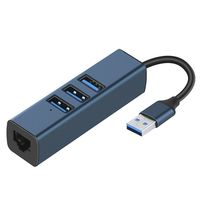 Alta velocidad 4 1 Data Hub USB 3,0 Transferencia 10GB Archivos Segundos Ethernet RJ45 + USB3.0x1 + USB2.0x3 Teclado compatible Ratón, etc.