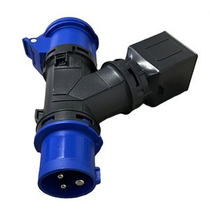 Multiplicador de Enchufes Industriales Rosi, Enchufe de 16A con Salida Schuko, IP44, ABS Resistente, 230V, Modelo 1001802 - Product Image 3