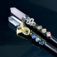 Baguette magique de feu en cristal naturel de guérison pour la décoration intérieure vente en gros