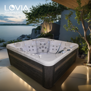 Stock disponible bain à remous 5 personnes vente en gros de luxe grand <span class=keywords><strong>jacuzzi</strong></span> <span class=keywords><strong>hydromassage</strong></span> pour la maison spa intelligent bain à remous - Product Image 1