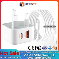 Cargador de Pared con Enchufe EU/US, PD Eléctrico de Escritorio, 2 Puertos Tipo C USB A, Carga Rápida para Teléfono Móvil, Laptop, Tablet, Adaptador de Corriente de 20W